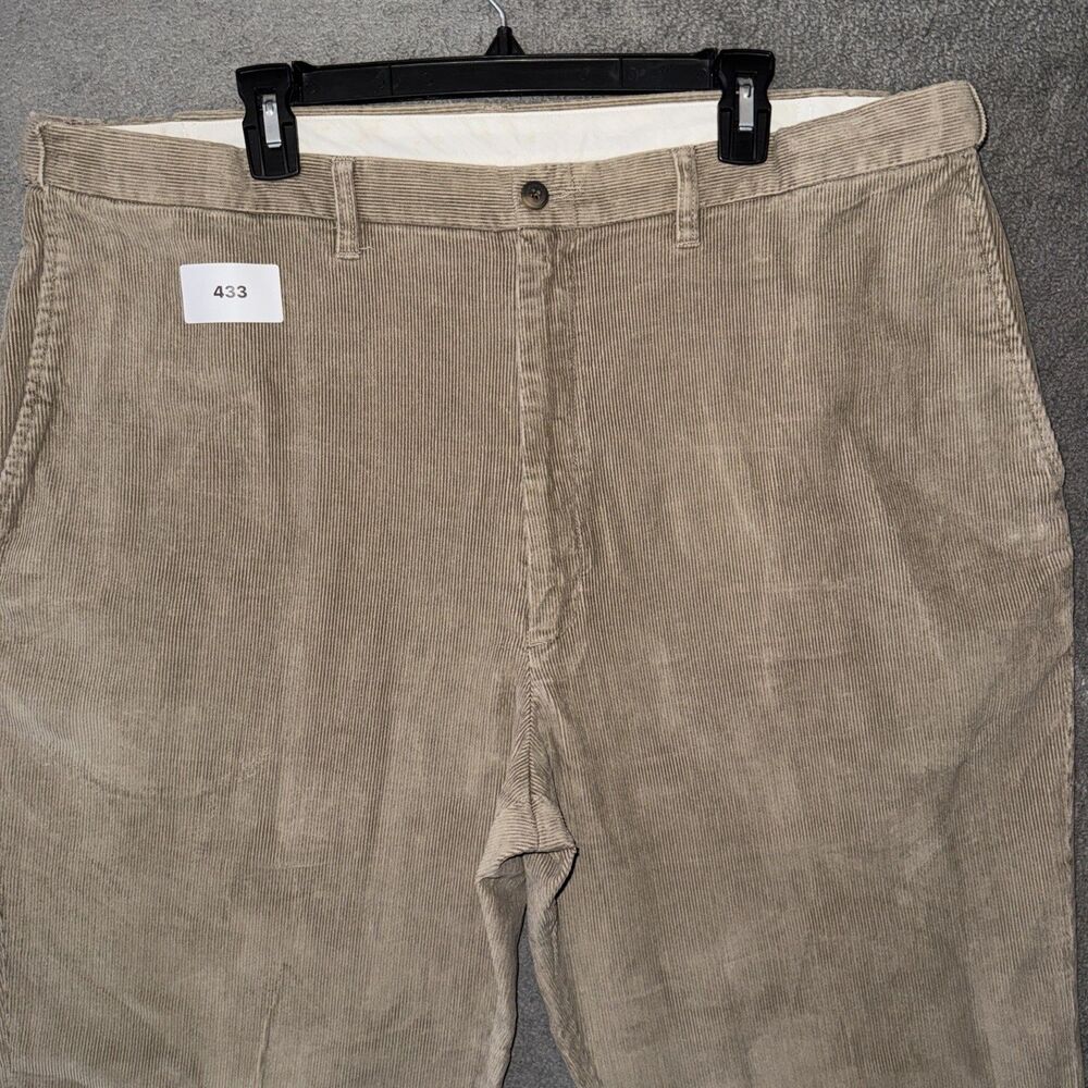 Haggar Corduroy Pants Mens 40x31 (Tag 42) Tan Expandable Waist WPL 386 - Picture 2 of 12